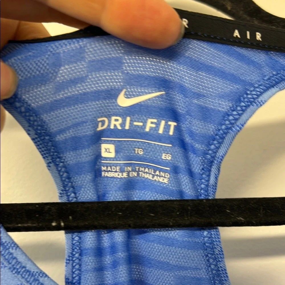 Nike Blue Patterned Dri-FIT Racerback Tank Top - Picture 2 of 3